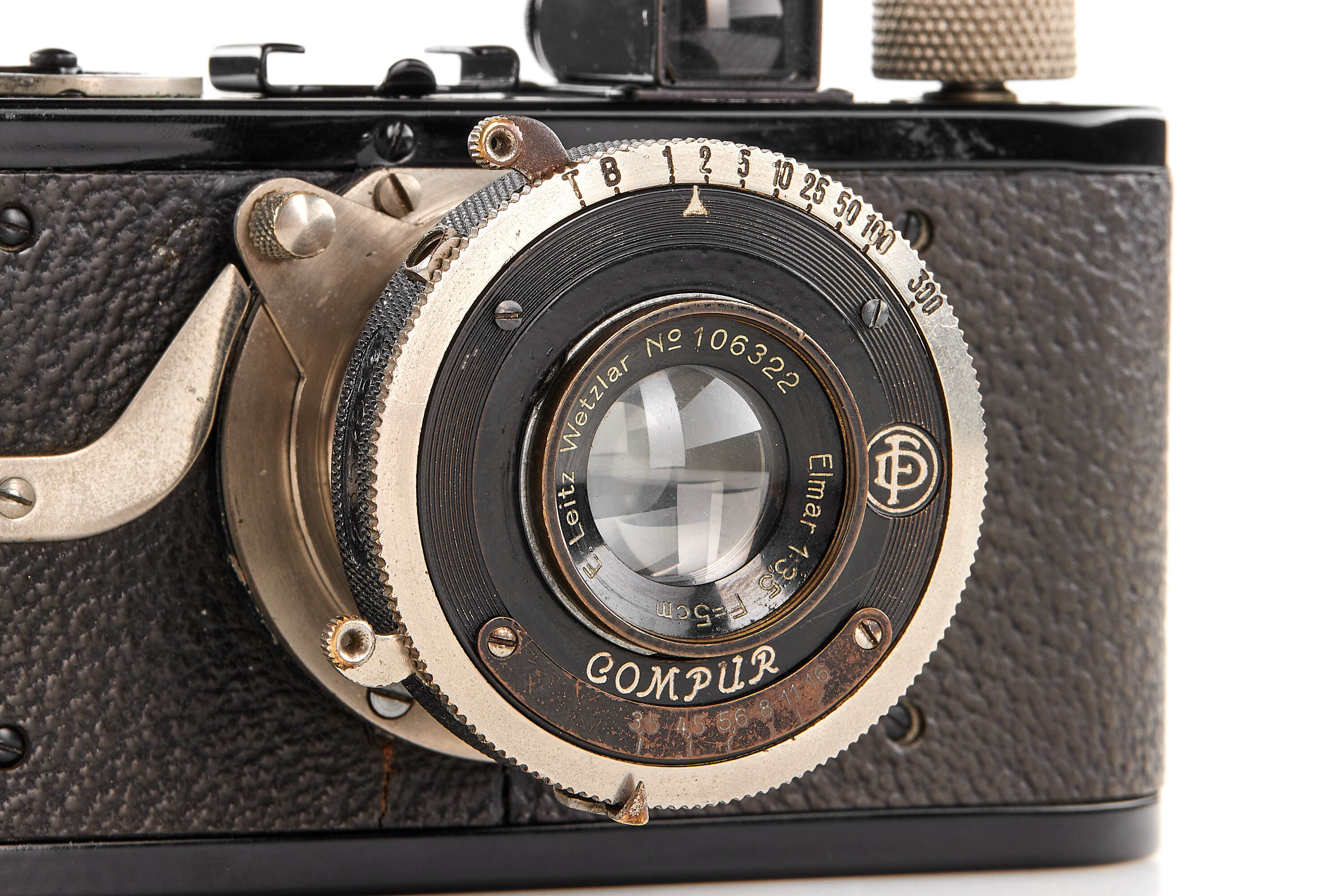 Leica I Mod. B Ring-Set Compur with Elmar 3.5/5cm no.106322 *