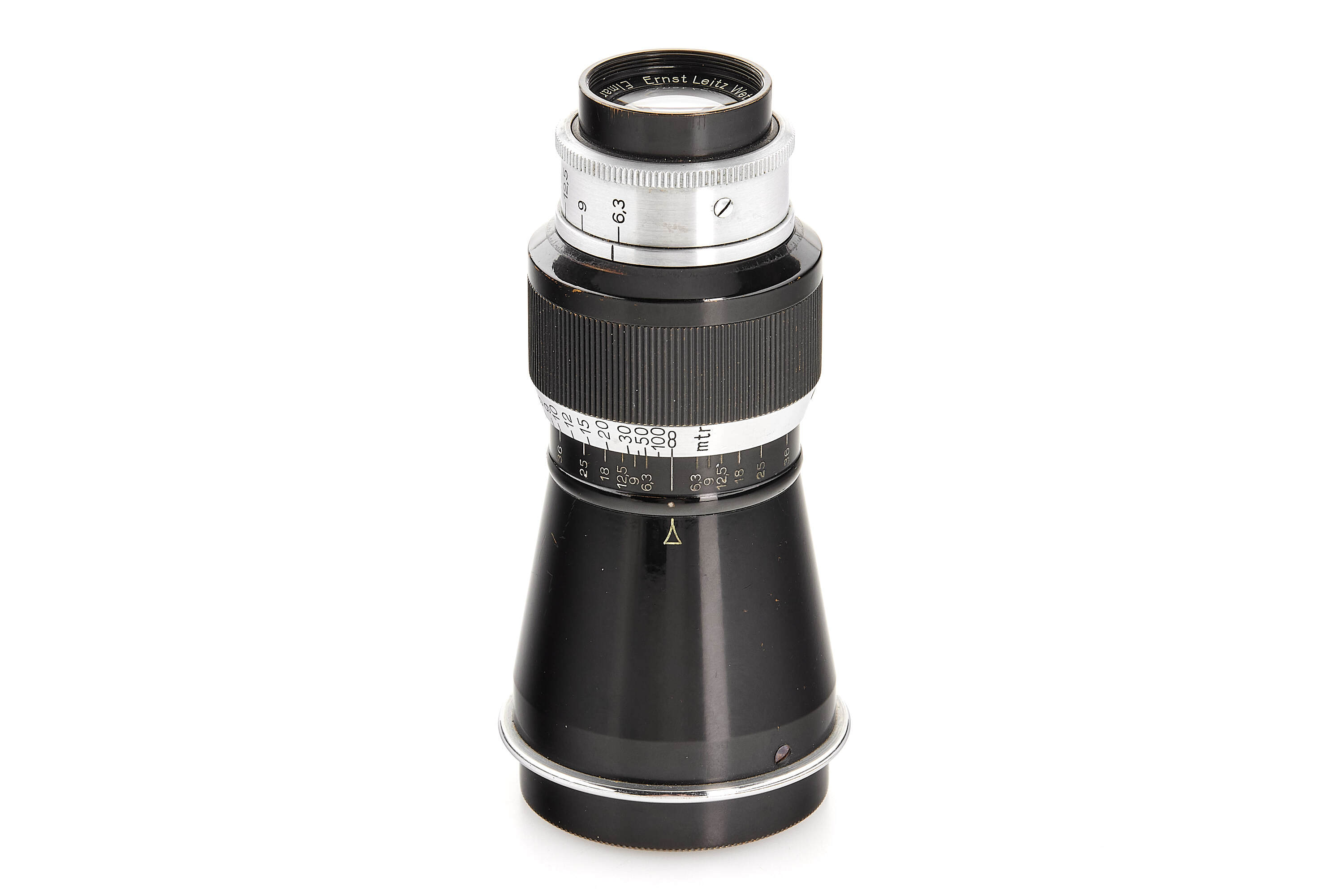 Elmar 6.3/10.5cm black/chrome