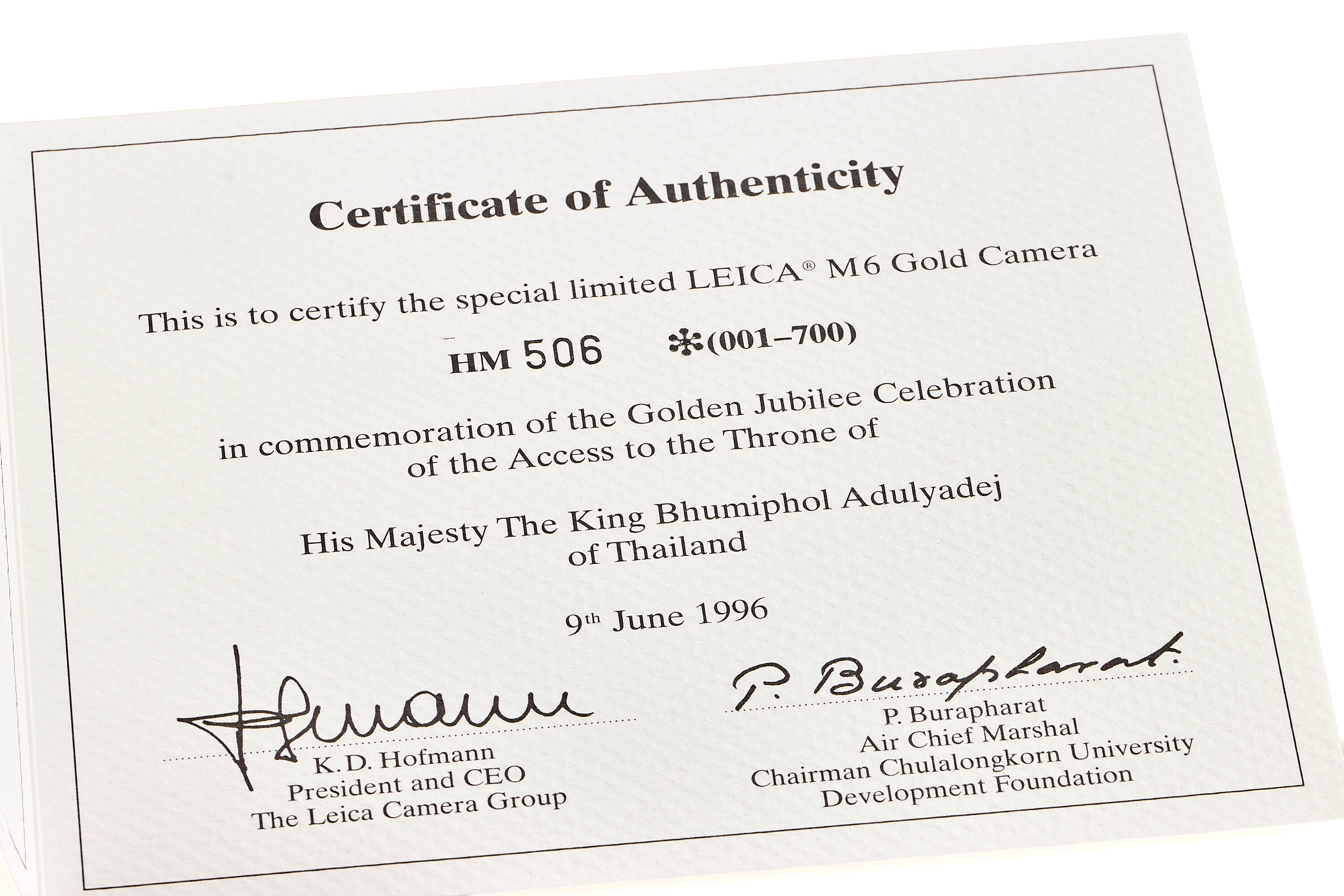 Leica M6 Gold 'King of Thailand' *