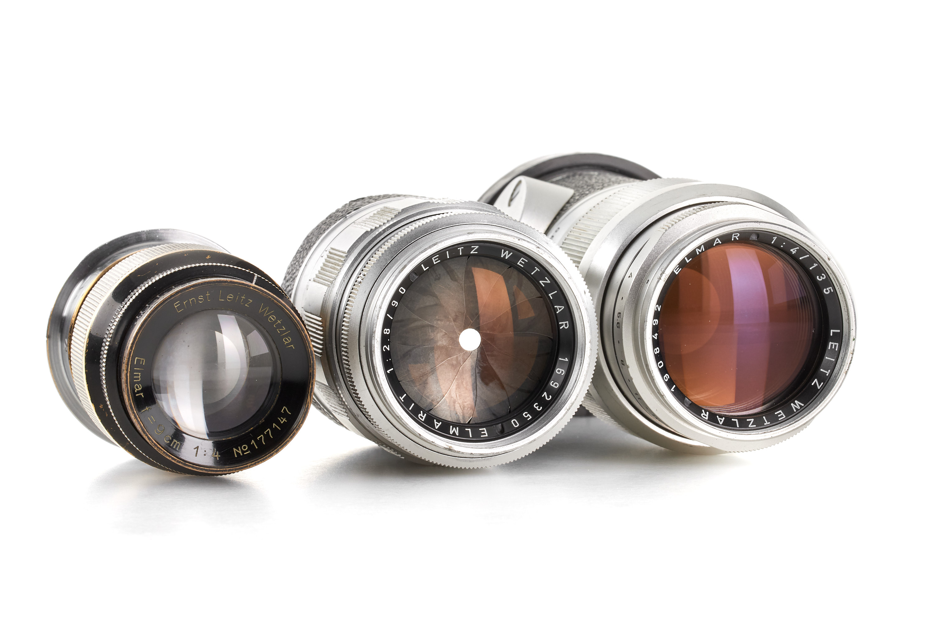 Leica II Mod. D chrome with Various Lenses
