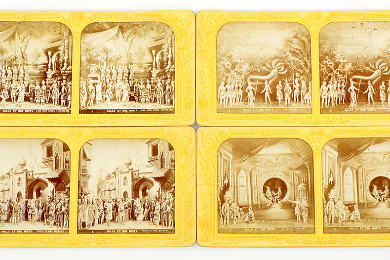 12 Tissue Stereographs '1001 Nights'