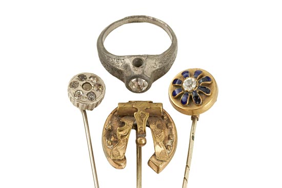 Stanhopes - 3 Men's Stickpins and a Ring