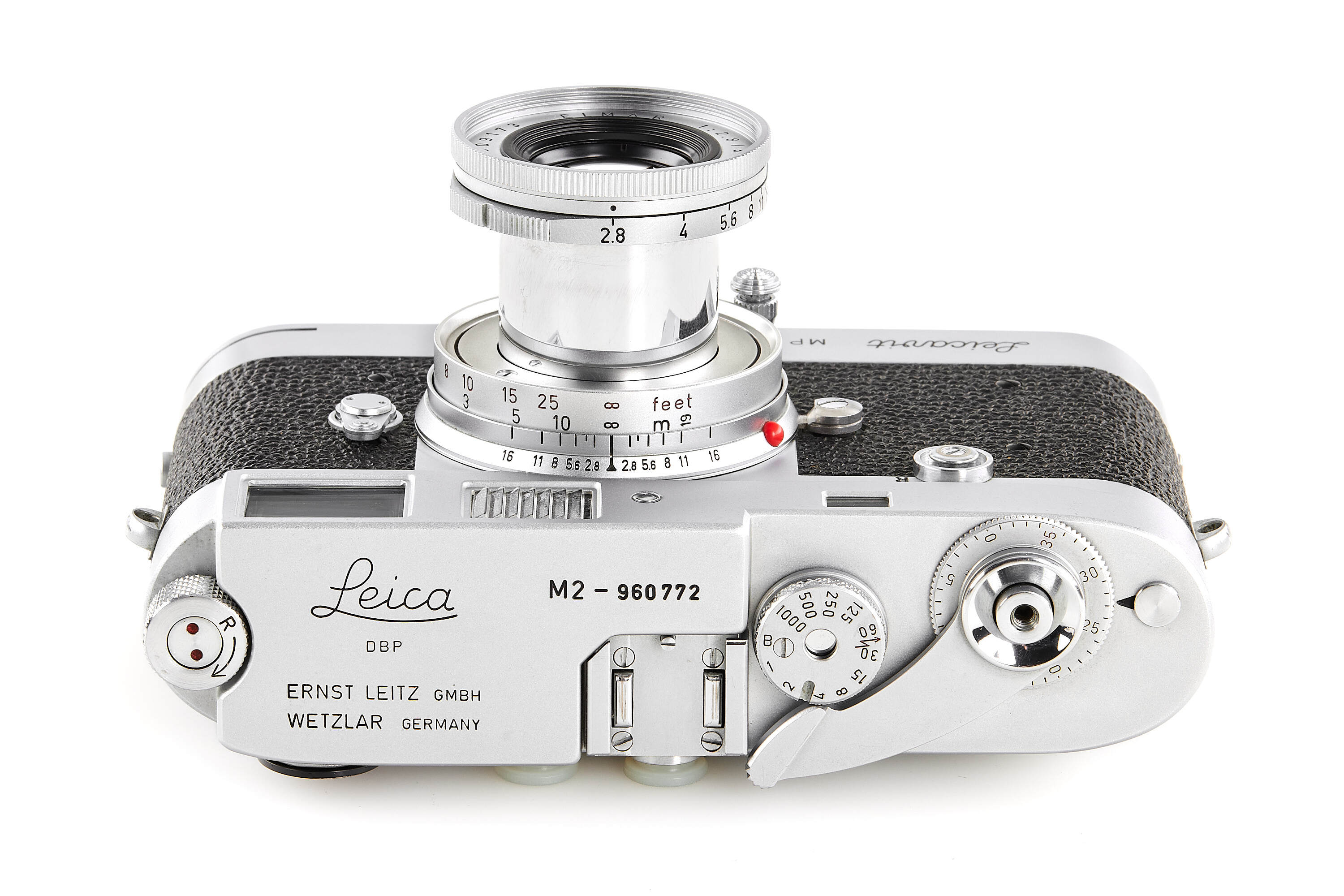 Leica M2 chrome Button Rewind with Leicavit MP *