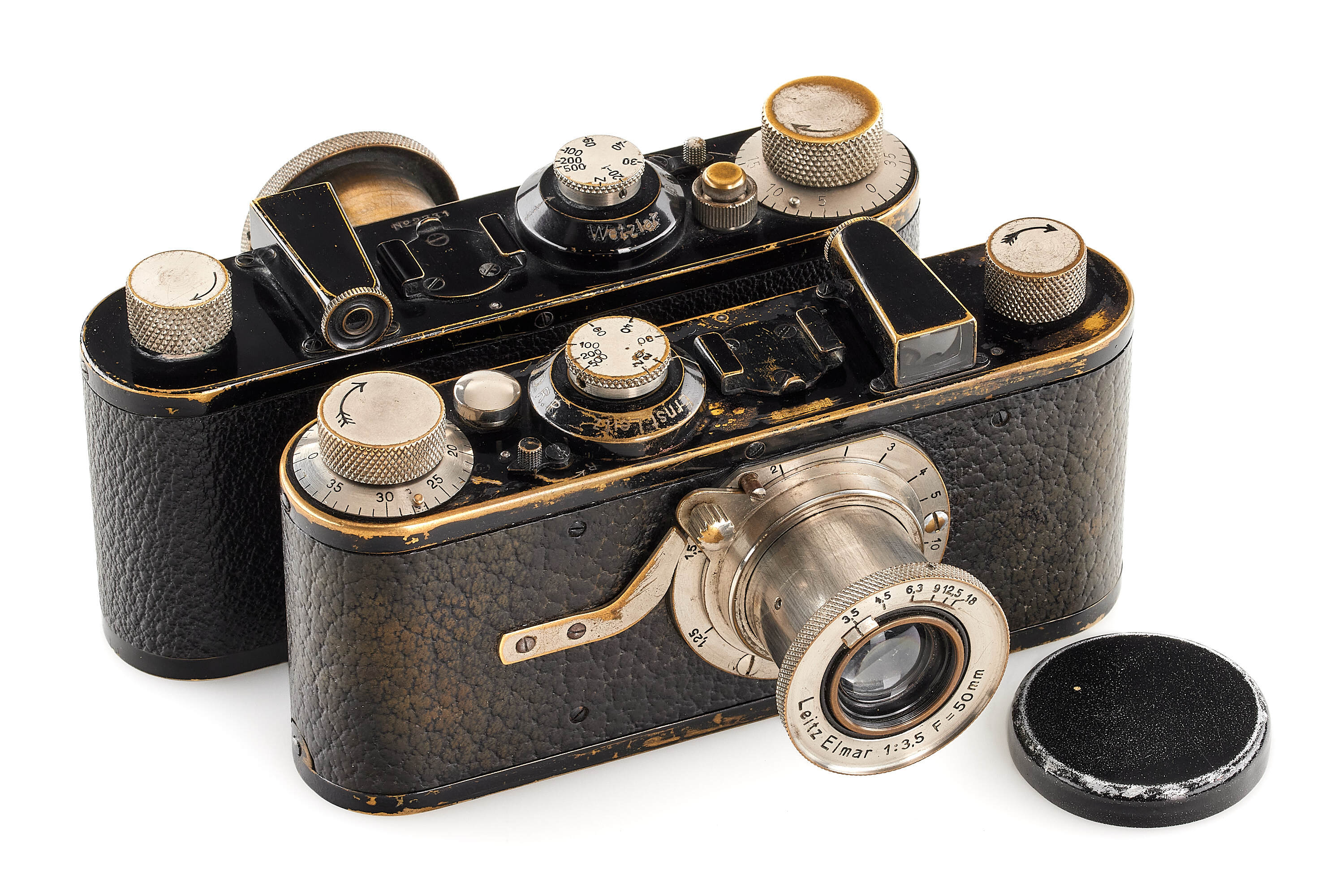 Leica I Mod. A Elmar pair nos.2730 & 2731 Leica I Mod. A Elmar pair nos.2730 & 2731