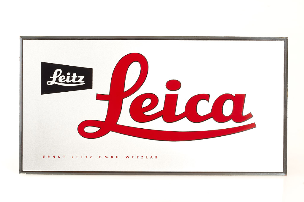 Leitz Glass Advertising Stand