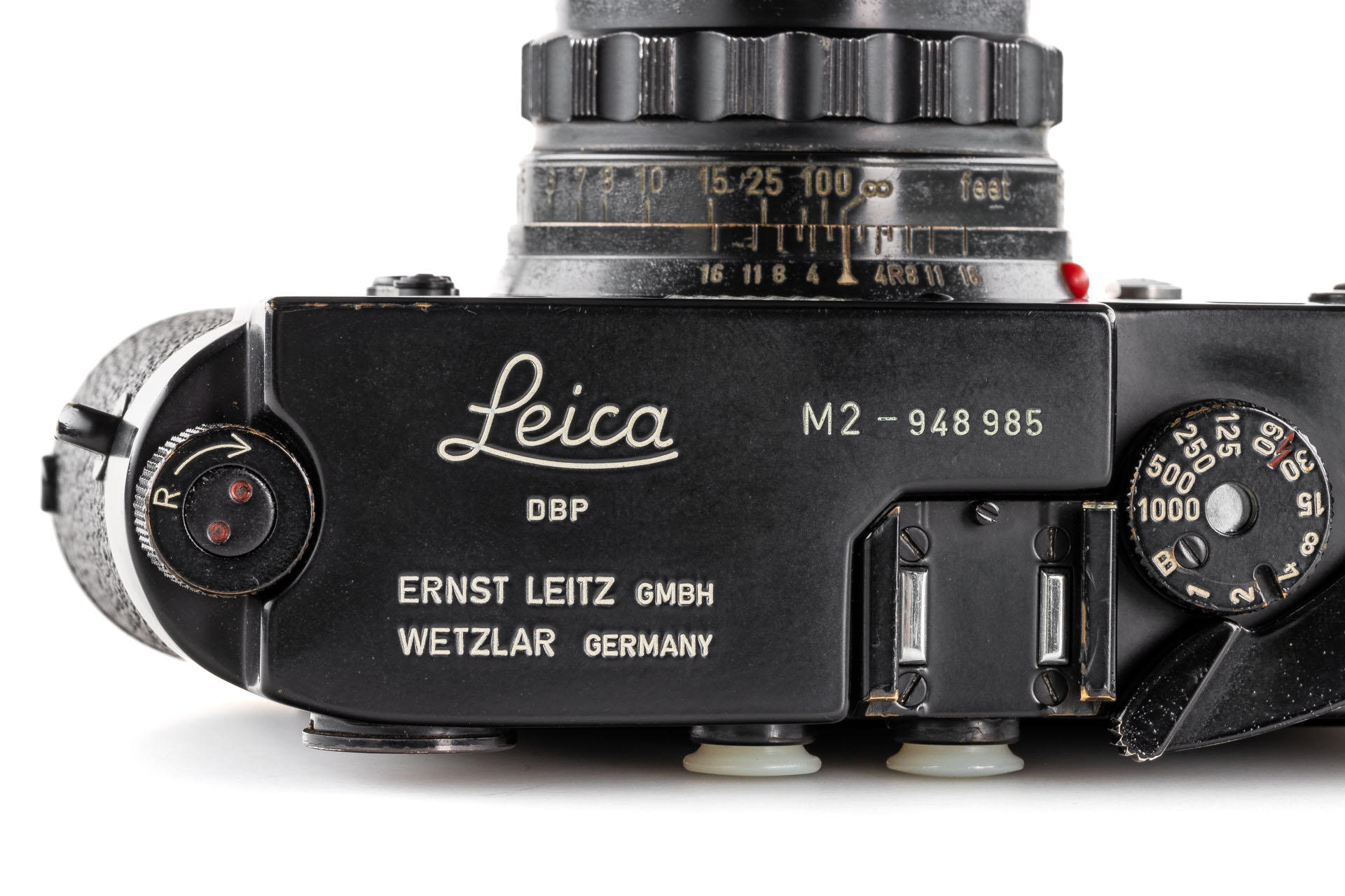 Leica M2 black paint First Batch Button Rewind set Leica M2 black paint First Batch Button Rewind set
