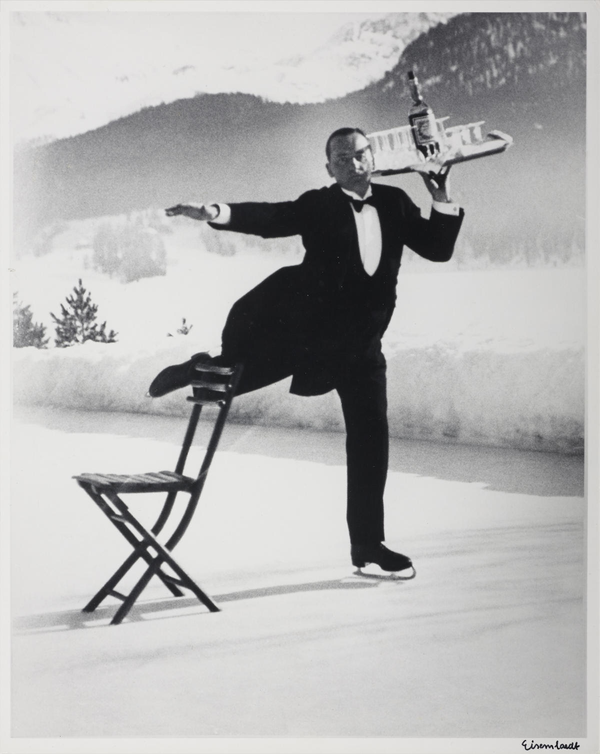 ALFRED EISENSTAEDT (1898–1995) ‘René Breguet, Ice Skating Waiter, St. Moritz’, 1932 ALFRED EISENSTAEDT (1898–1995) ‘René Breguet, Ice Skating Waiter, St. Moritz’, 1932