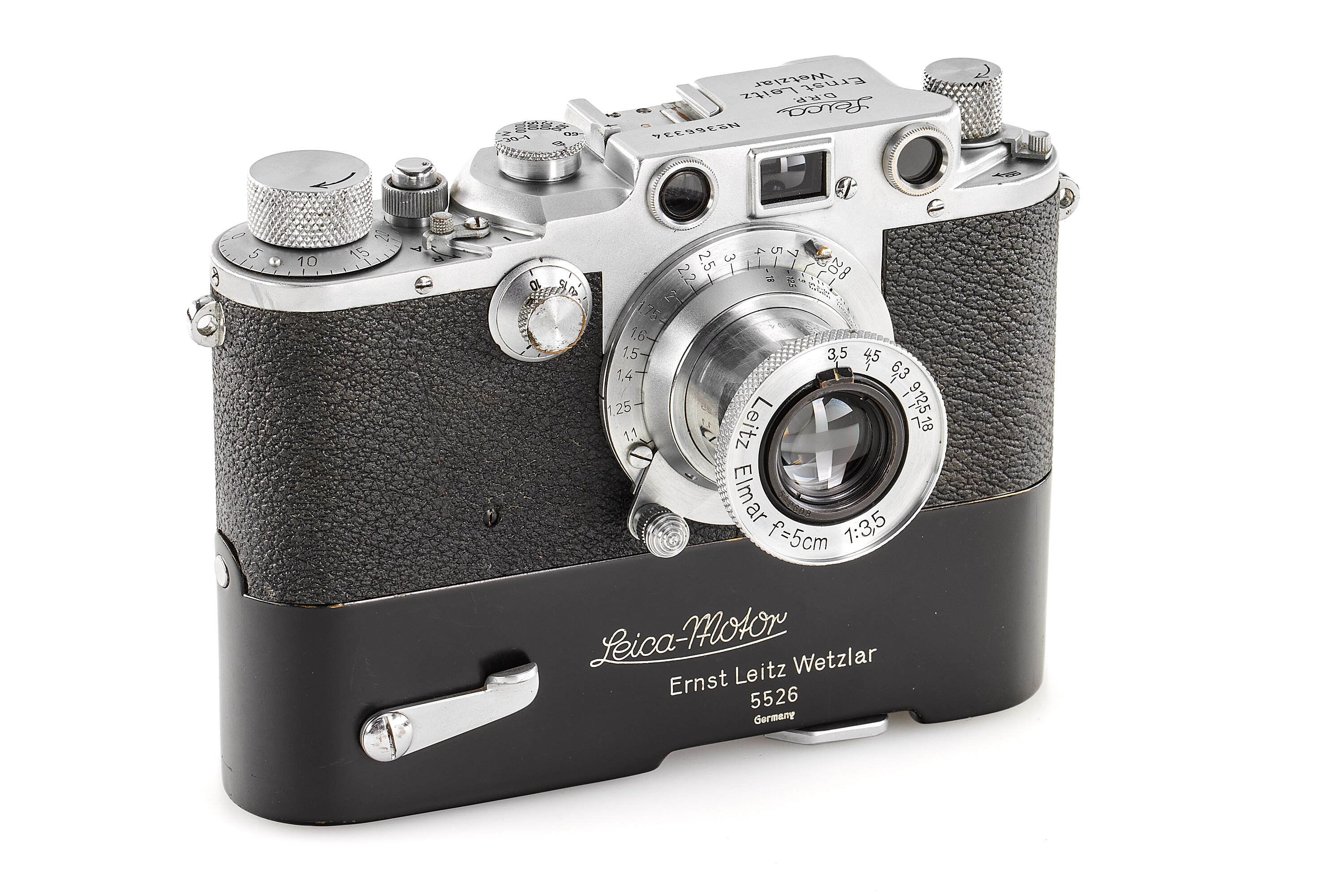 Leica IIIc red curtain with black paint Leica-Motor MOOLY