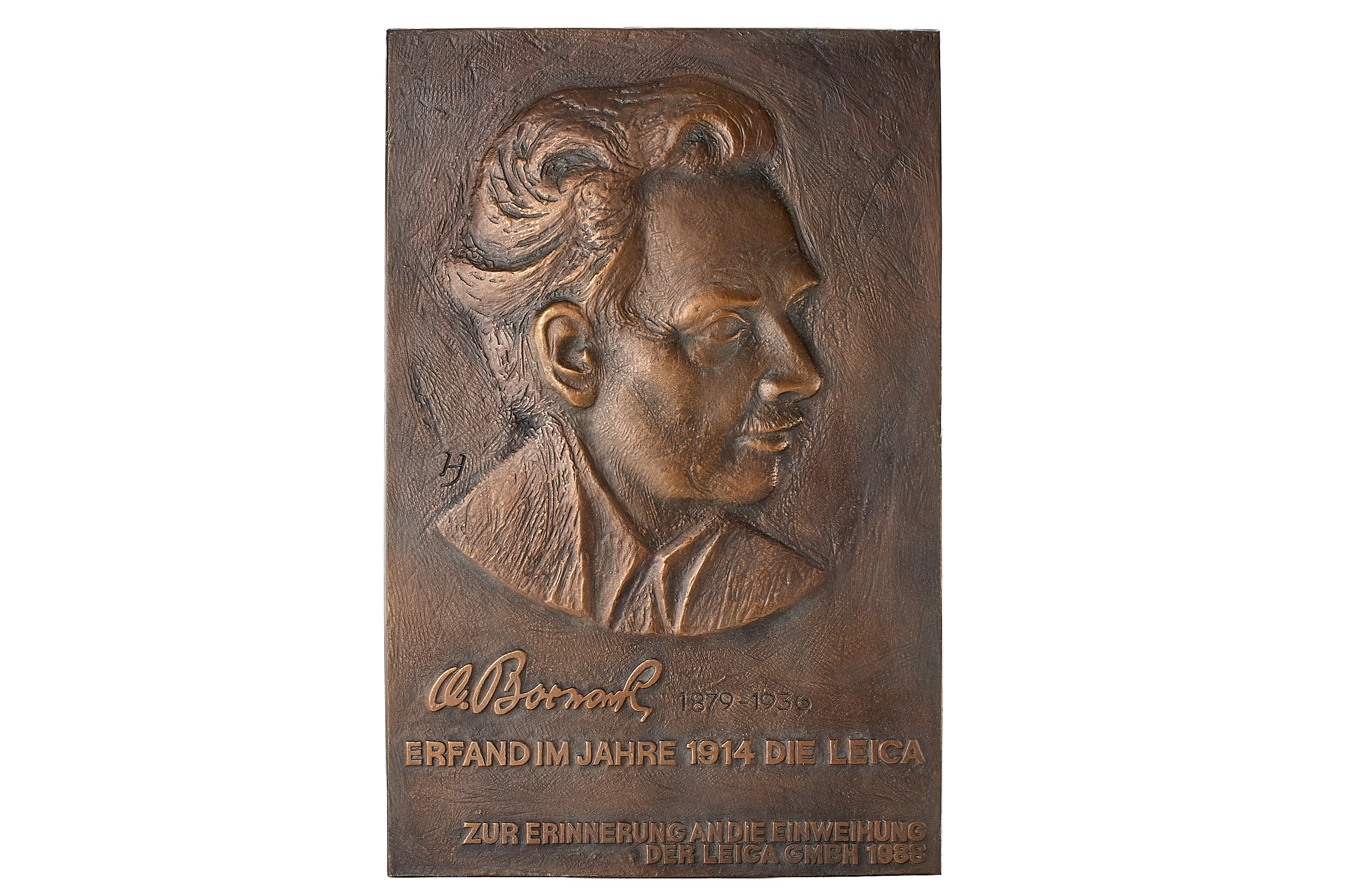 Bronze plaque Oskar Barnack by Heinrich Janke *