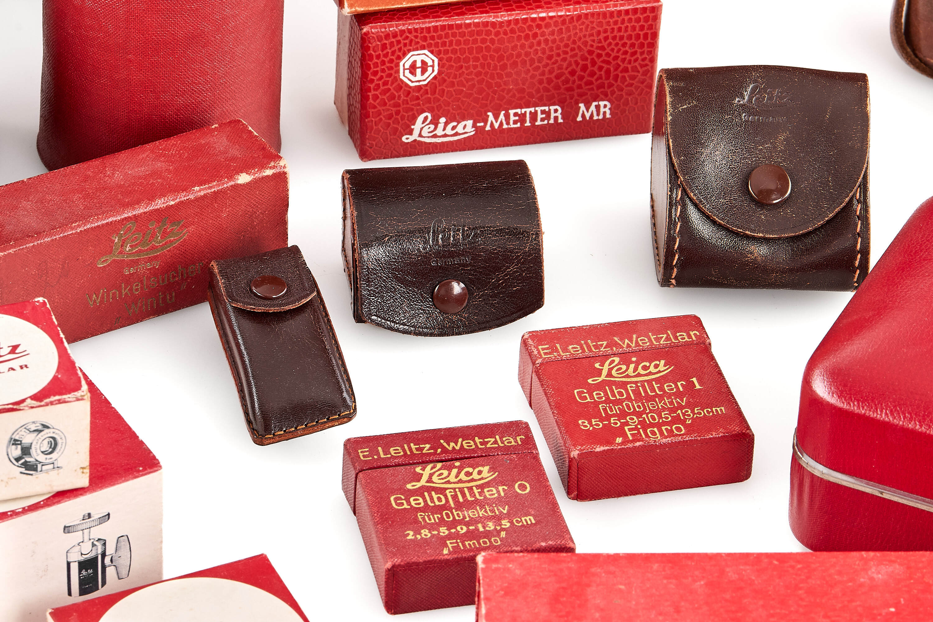 Leica Maker's Boxes, Cases Various
