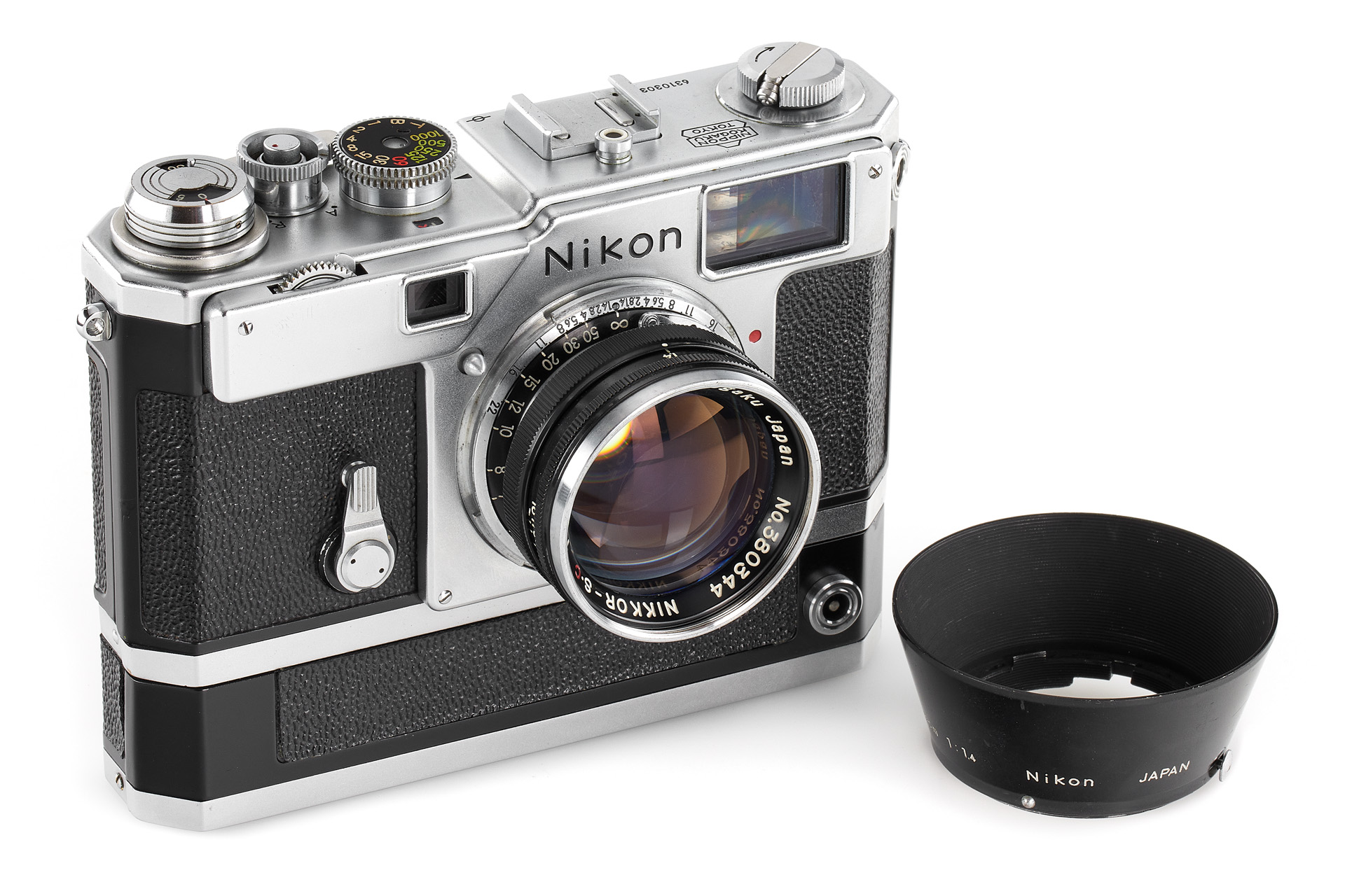 Nikon S3+S36 Motor Drive chrome prototype * Nikon S3+S36 Motor Drive chrome prototype *