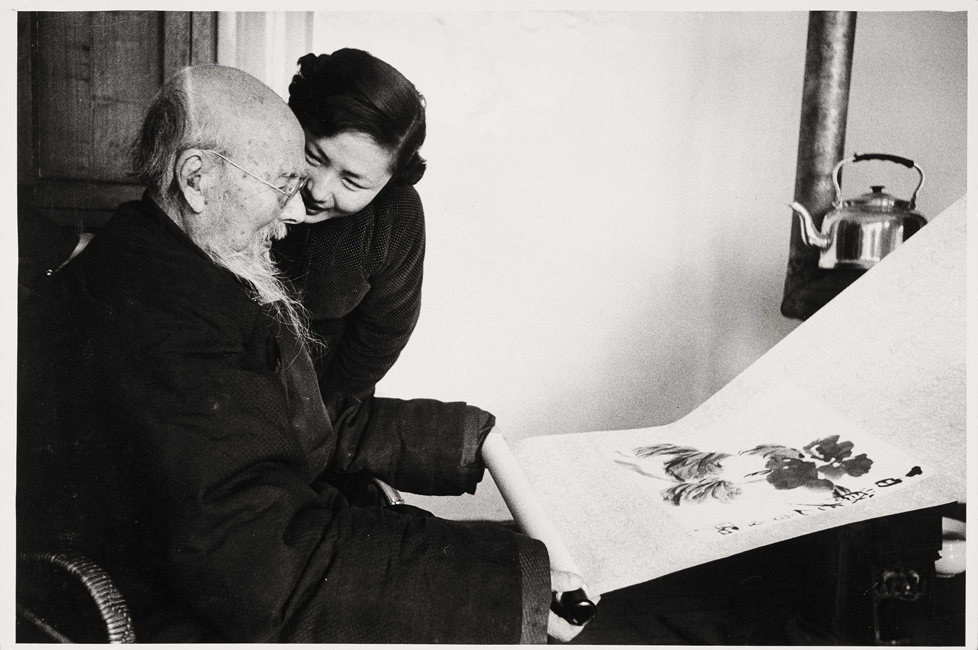 MARC RIBOUD (* 1923) The painter Qi Baishi, 96 years old, Beijing 1957