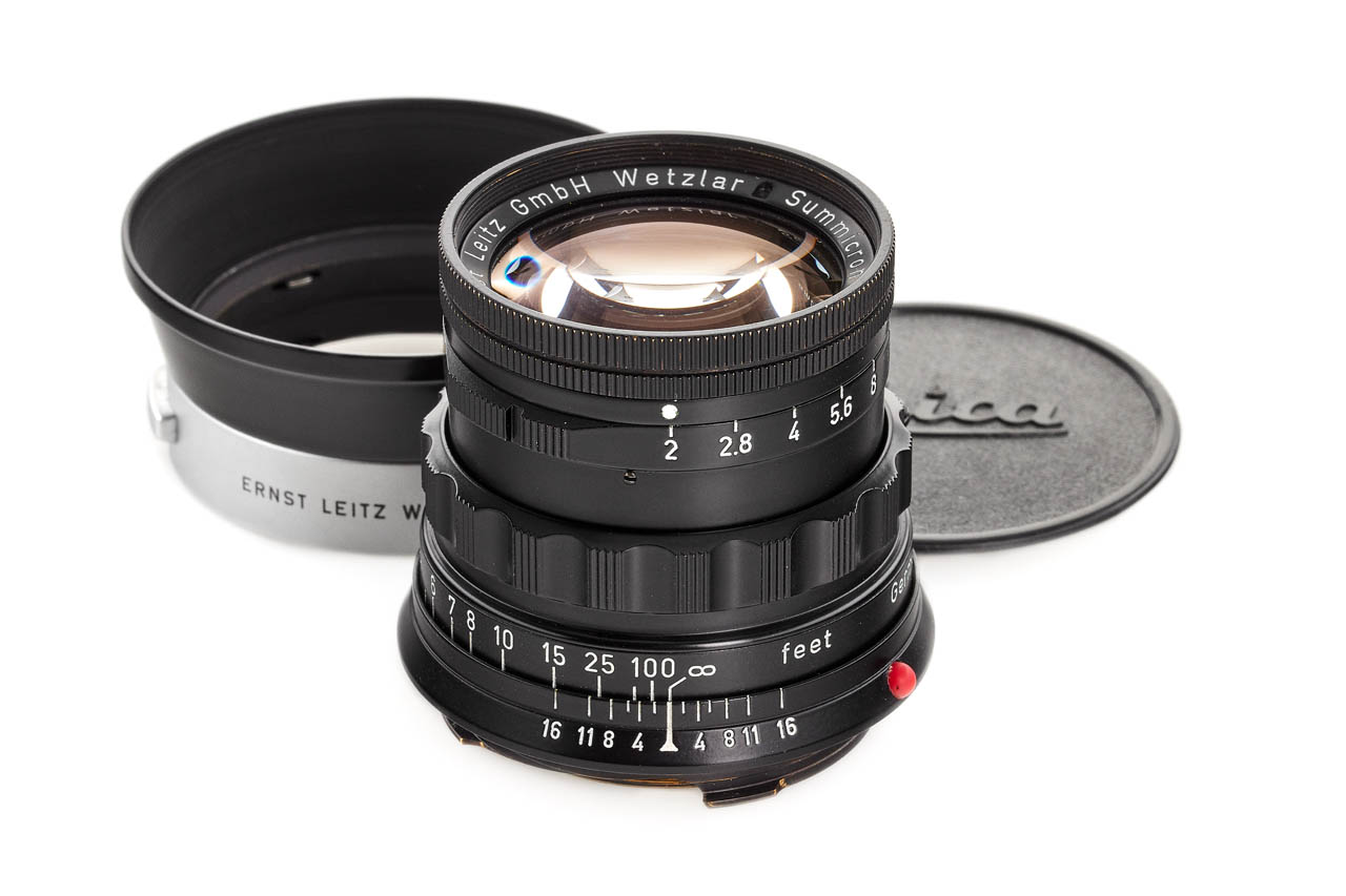 Summicron 2/50mm black paint / brass mount *