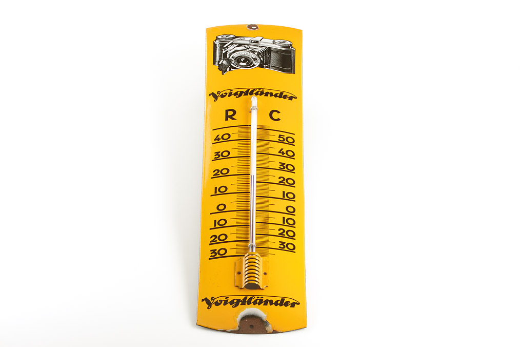 Voigtländer Thermometer Emailschild