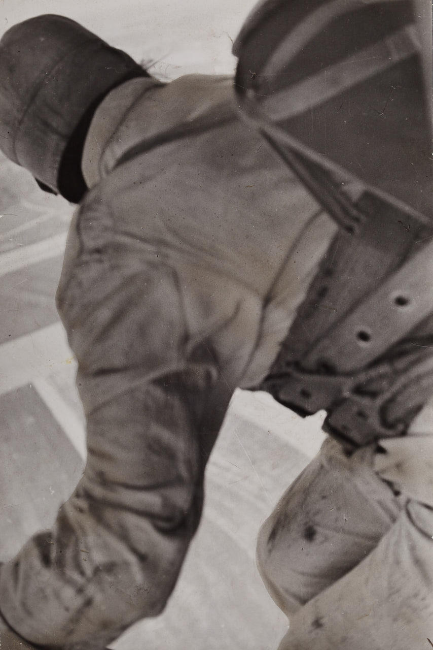 ROBERT CAPA (1913–1954) Soldier jumping from airplane (Spanish Civil War), 1936