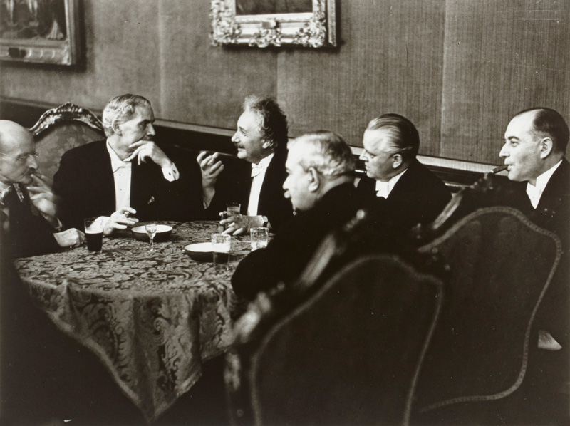 Albert Einstein speaking with Politicians, Erich Salomon (1886-1944)