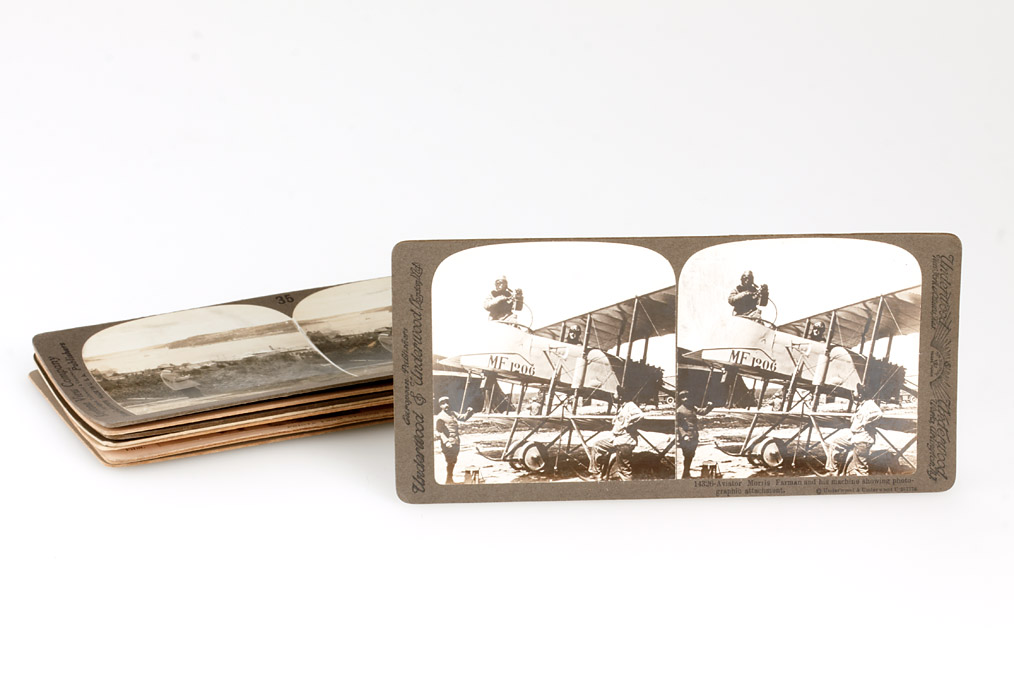 8 Stereokarten mit Fotografiebezug (Lot)