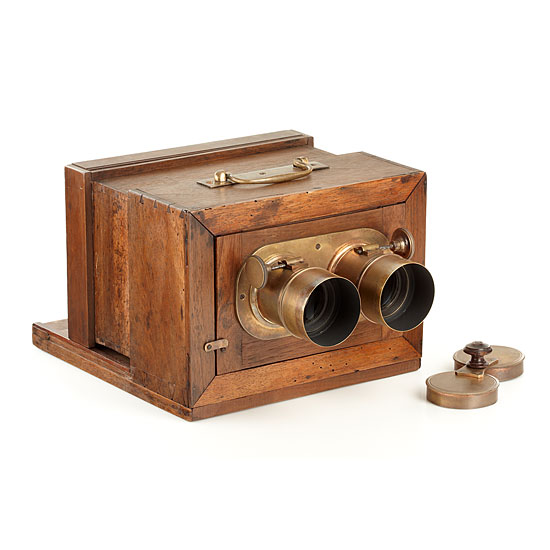 Französische Schiebekasten Stereokamera