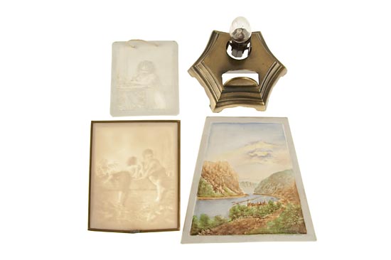 Three Porcelain Lithophanes