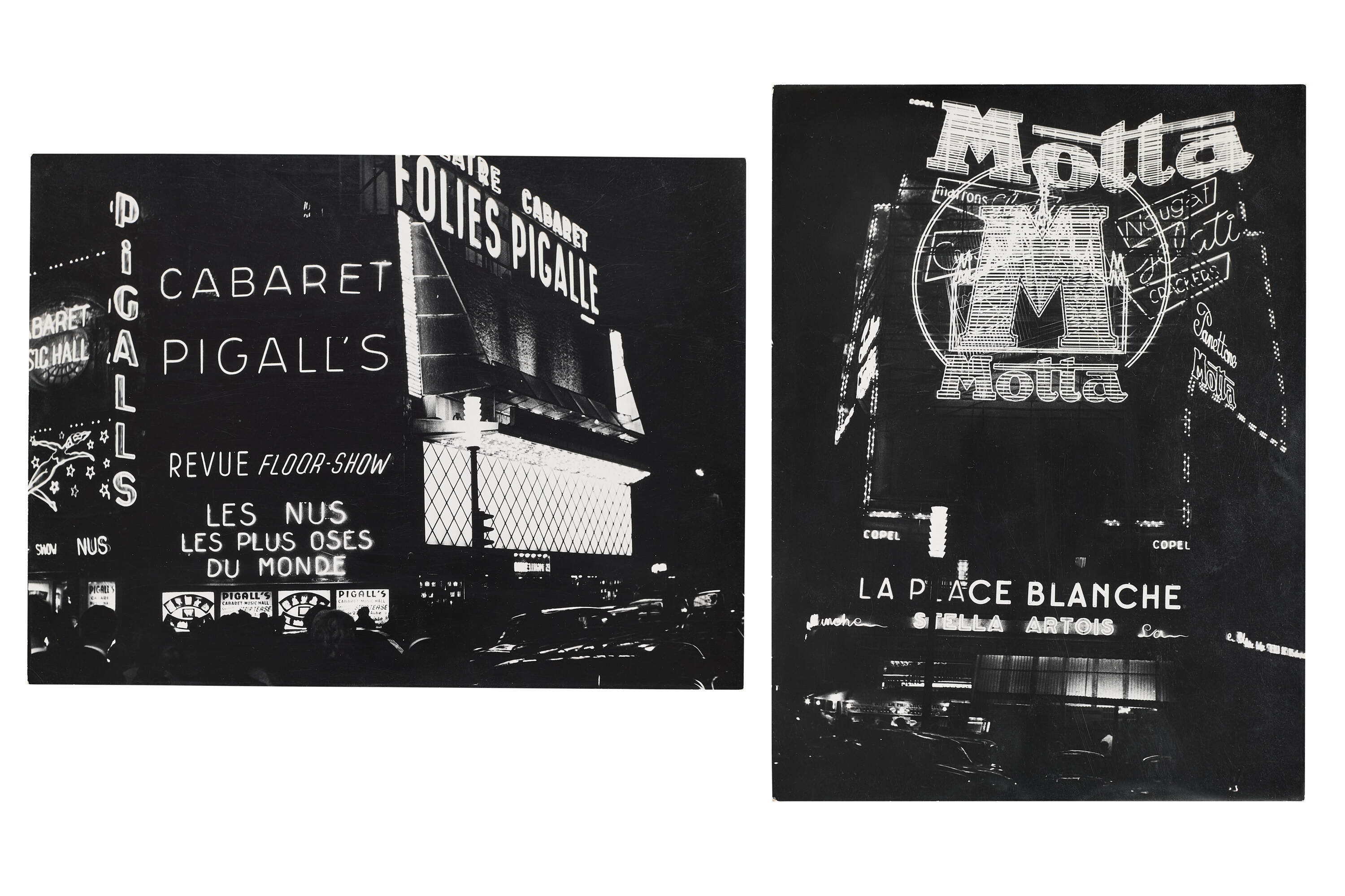 WOLFGANG ORTH (German, active 1950s-1960s) - Set of 2 photographs, Pigalle, Paris 1950s