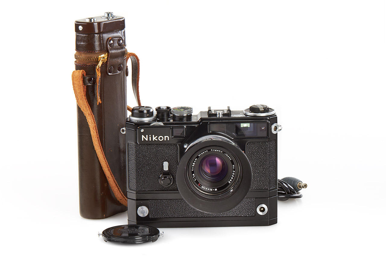 Nikon SP black Motor Drive outfit + Nikkor 1,8/3,5cm + MD *