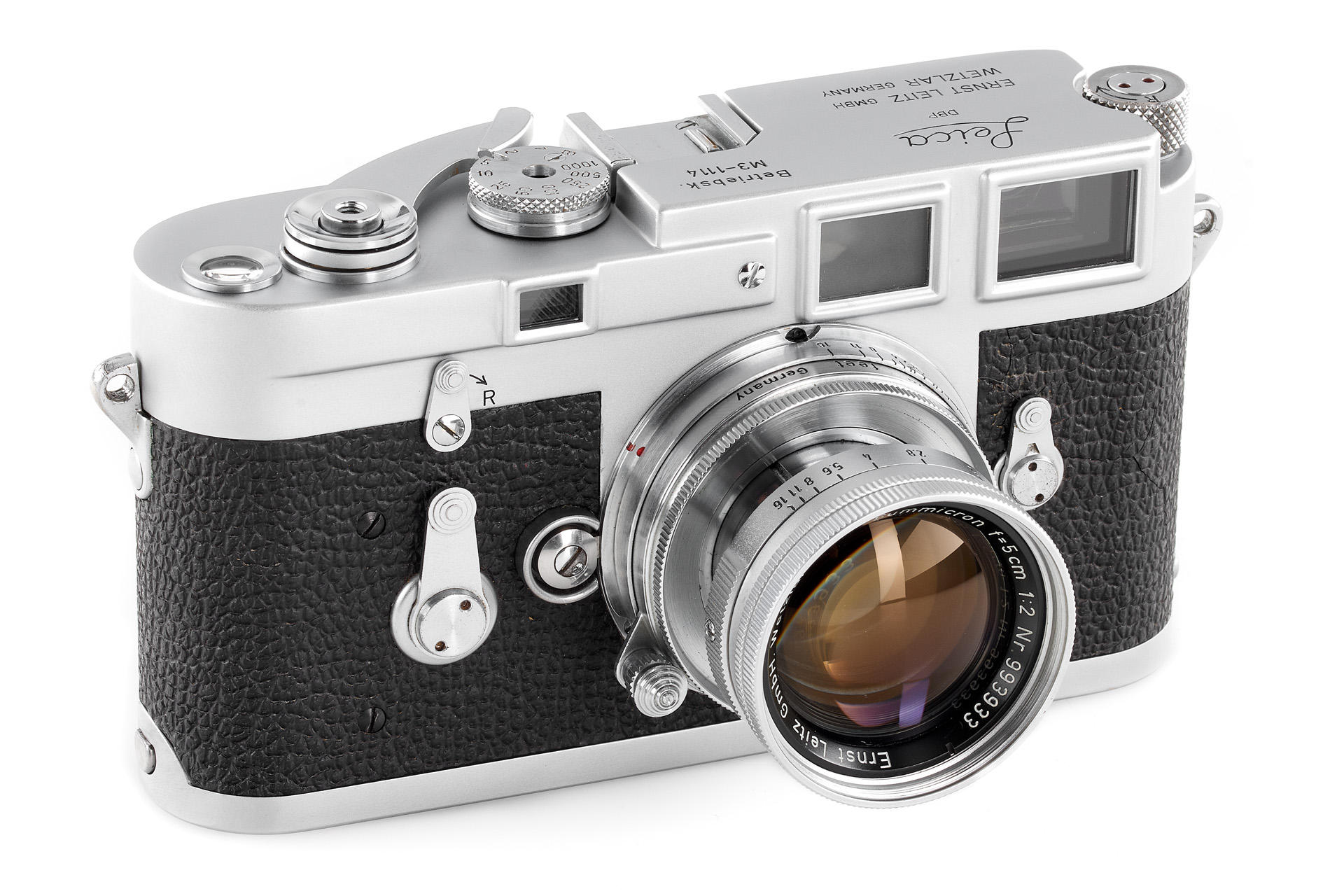 Leica M3 Betriebskamera with Leitz-Eigentum M Summicron * Leica M3 Betriebskamera with Leitz-Eigentum M Summicron *