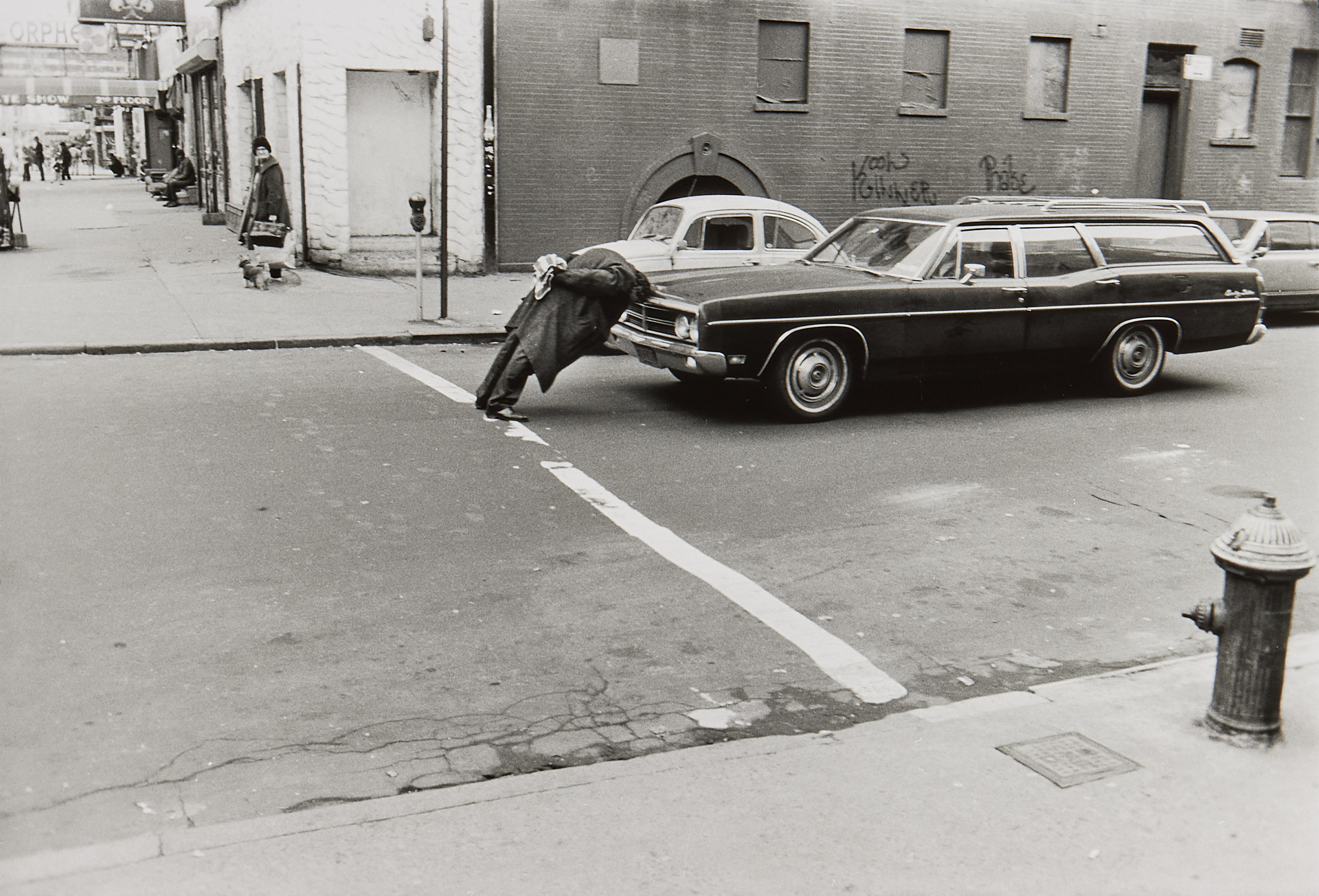 WILL McBRIDE (1931–2015) - Man against Car, New York 1970s
