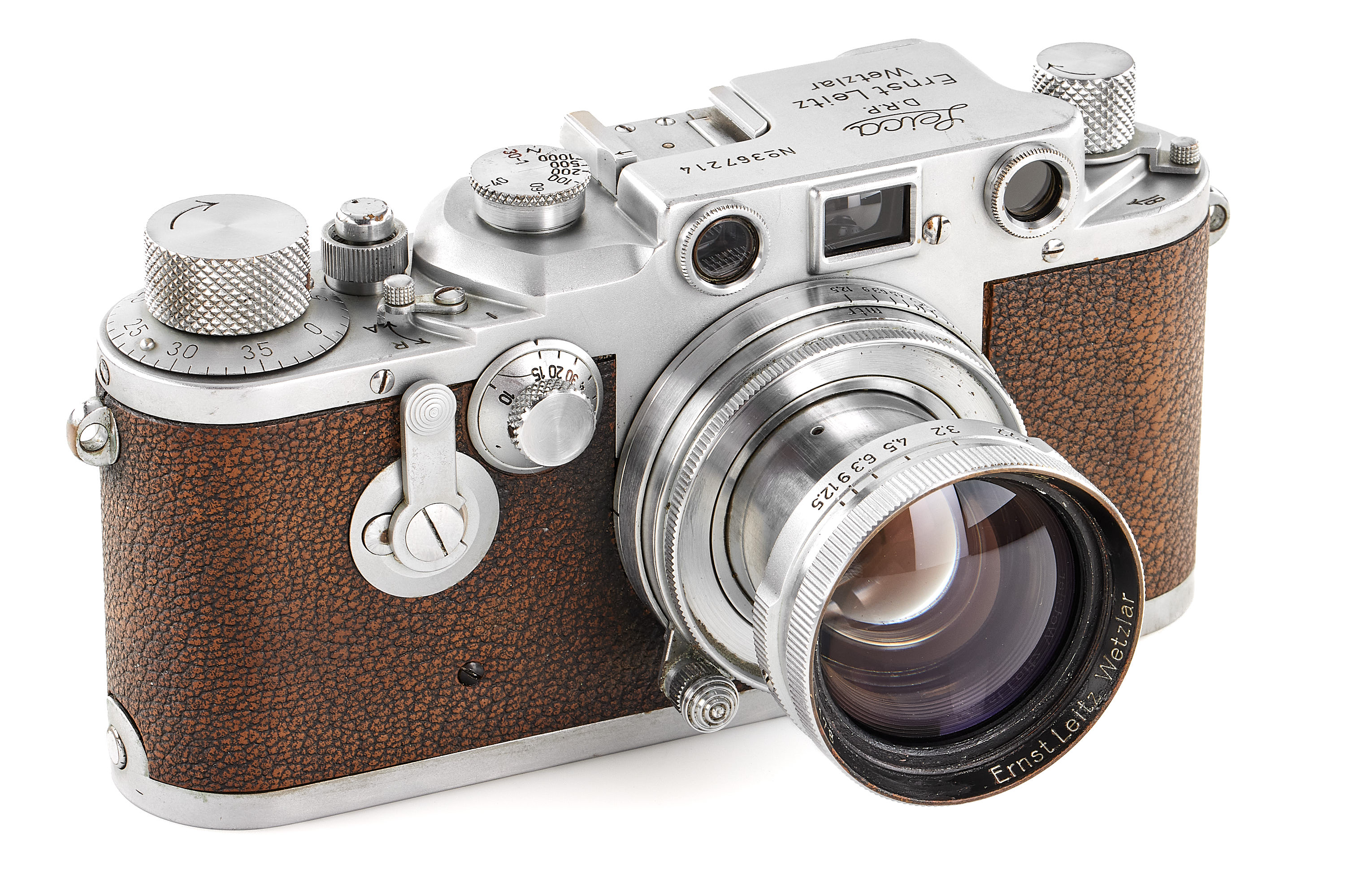 Leica IIId chrome Red Curtain 'Sgt FE Brooks' Leica IIId chrome Red Curtain 'Sgt FE Brooks'