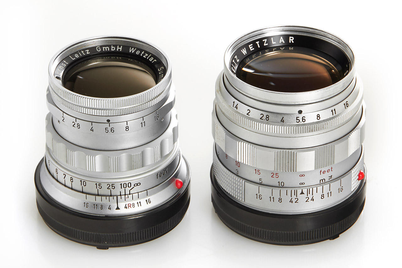 Summilux 1.4/50 and Summicron 2/5cm Dummy lenses *
