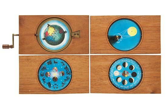 33 Hand-Painted Astronomical Magic Lantern Slides