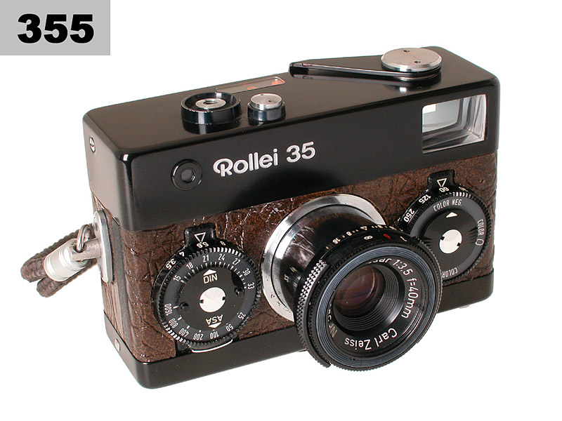 Rollei 35 black  brown leather