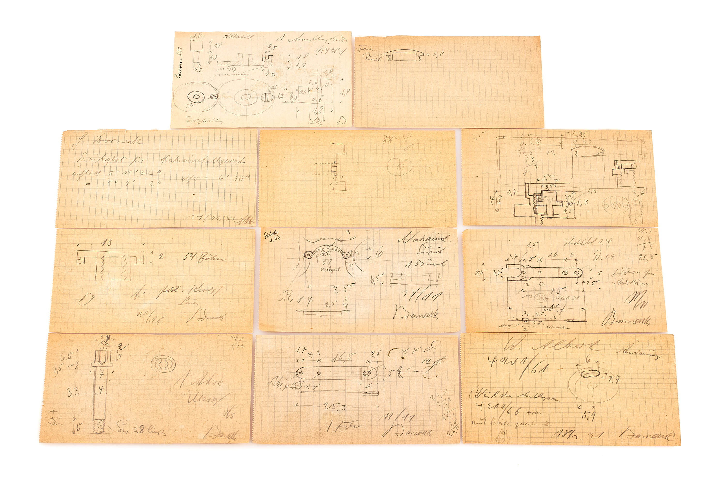 Oscar Barnack / Wilhelm Albert Technical Drawings collection *