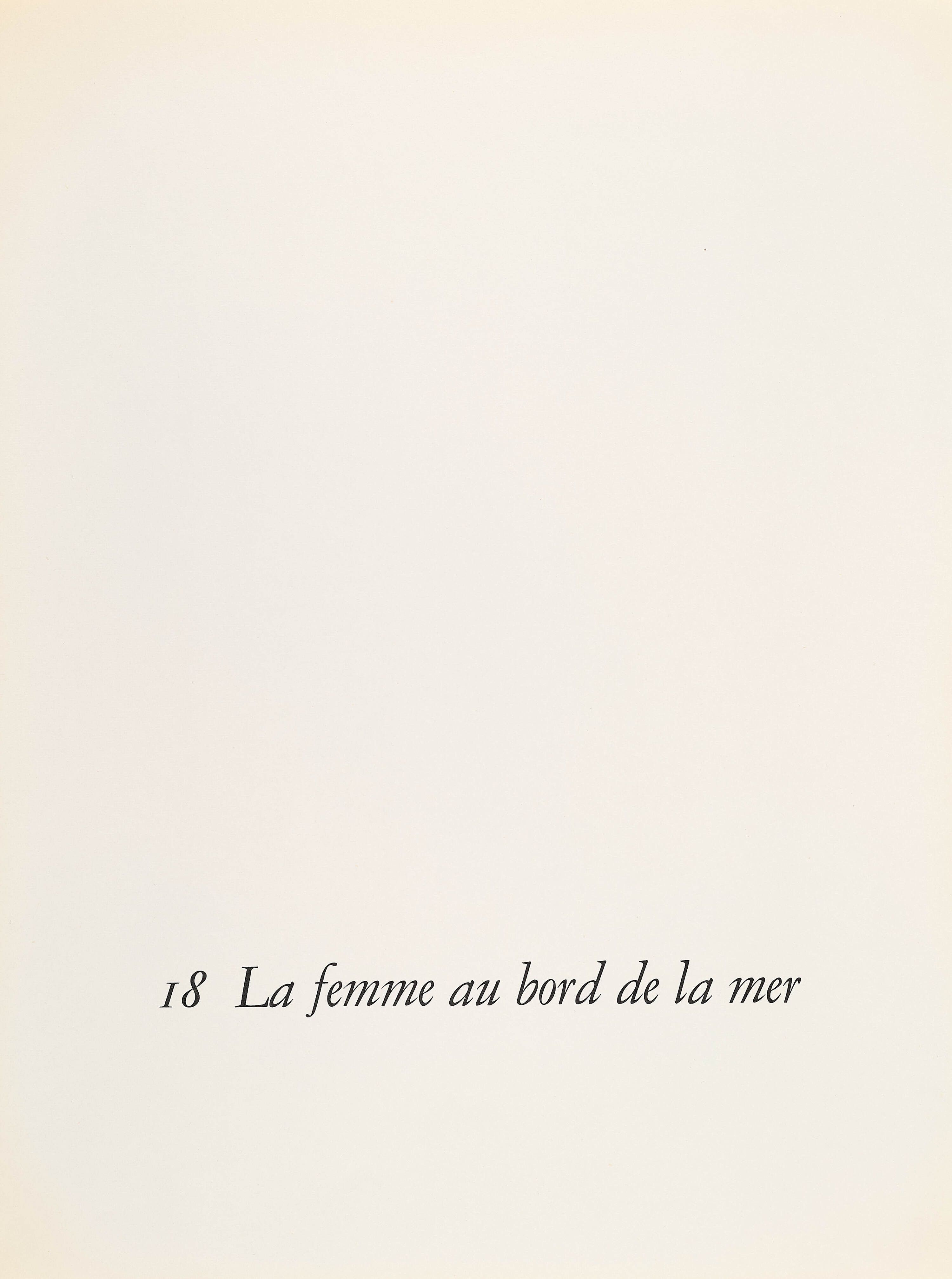 PABLO PICASSO (1881–1973) and ANDRÉ VILLERS (1930–2016) - La femme au bord de la mer, Paris 1960