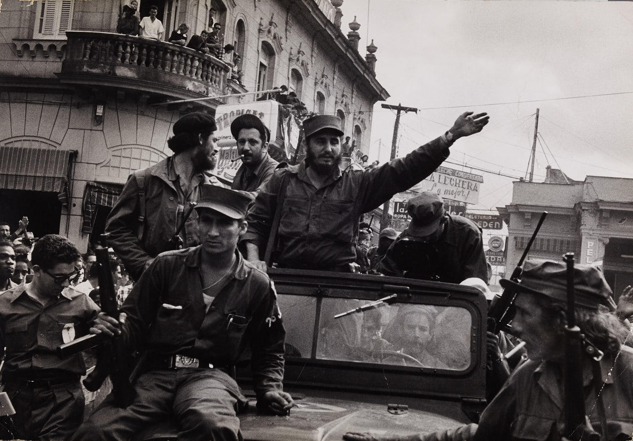BURT GLINN (1925–2008) Fidel Castro in progression in Santa Clara's streets, Cuba 1959