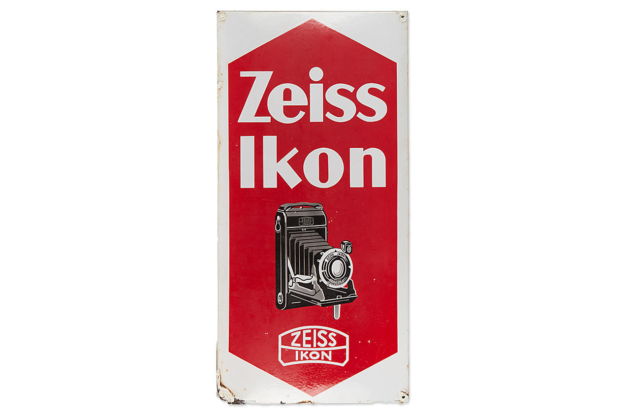 Zeiss Ikon Enamel Sign