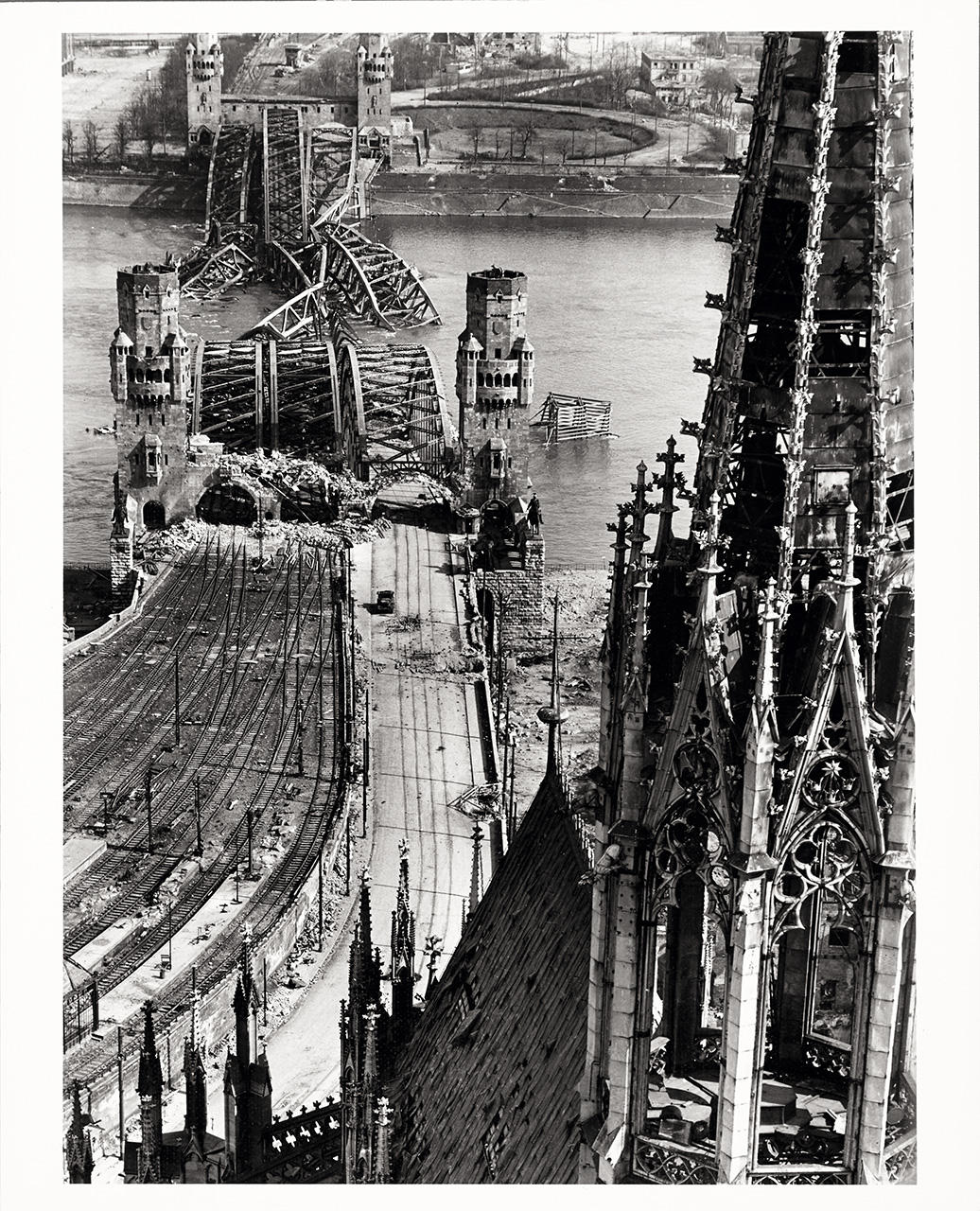 MARGARET BOURKE-WHITE (1904–1971) Destroyed Cologne, Hohenzollern Bridge, April 1945