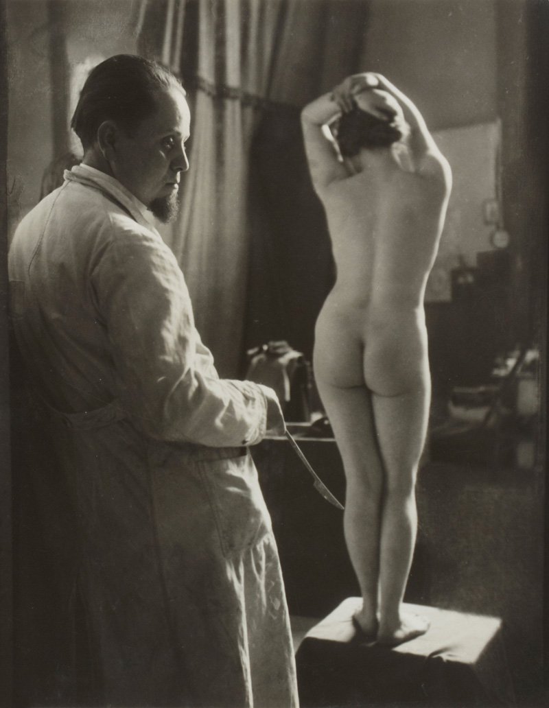 Sculptor and Nude, Rudolf Koppitz (1884-1936)