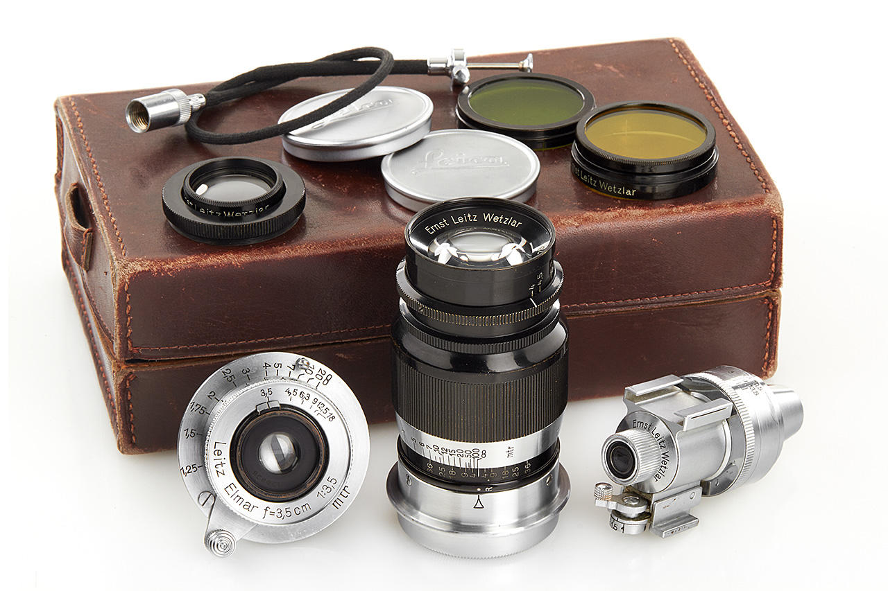 Leitz Lens-set in Leather Case