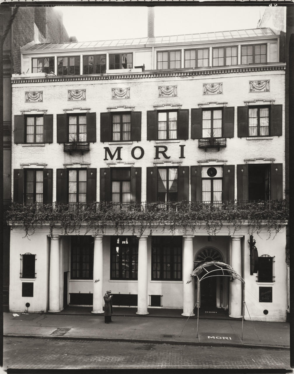 BERENICE ABBOTT (1898–1991) ‘Mori's Restaurant, 144 Bleecker Street, Manhattan’, November 21st, 1935