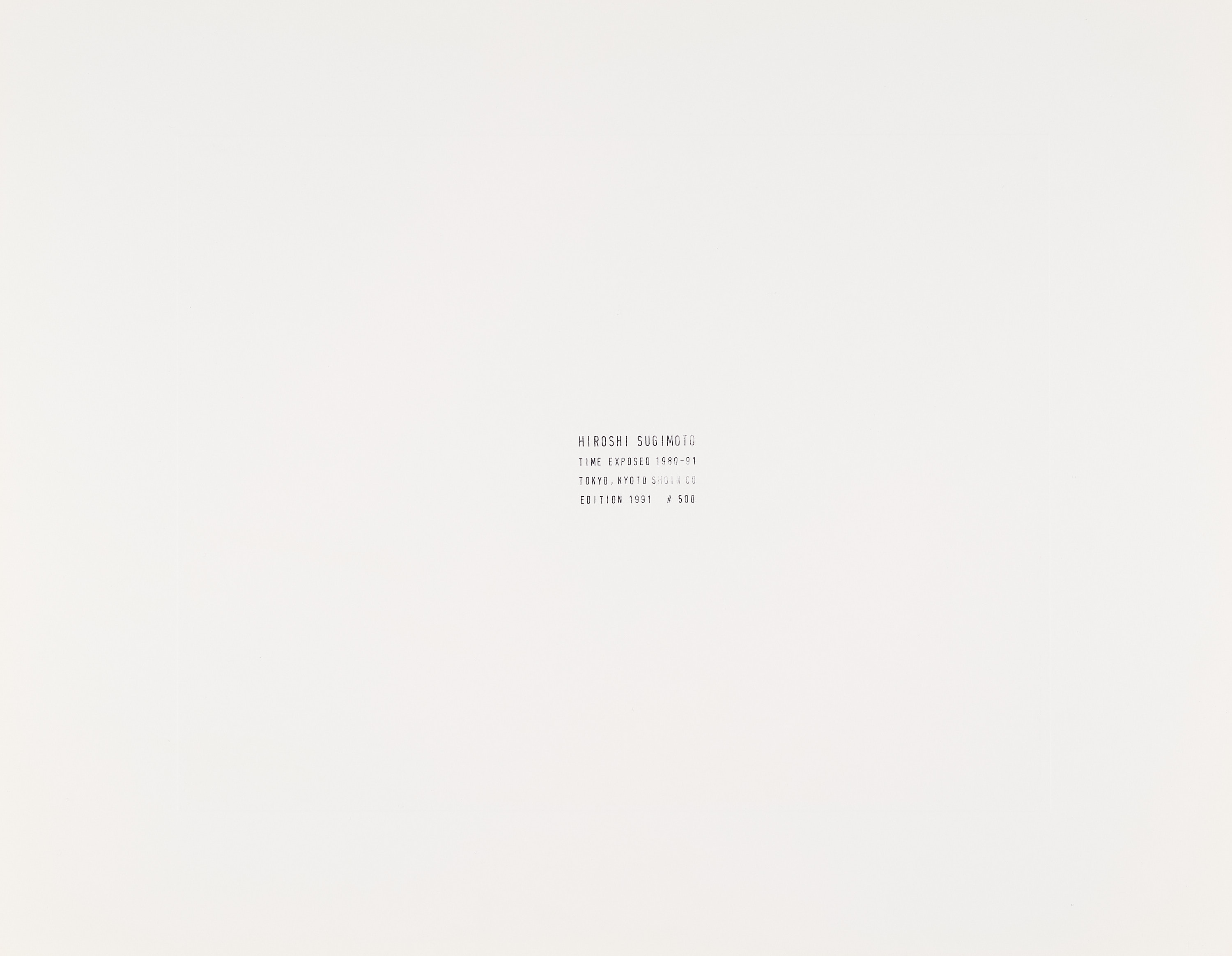 HIROSHI SUGIMOTO (*1948) - North Sea, Berriedale, 1990
