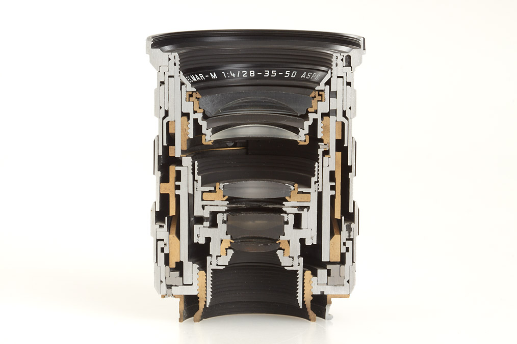 TRI-Elmar-M  4/28-35-50mm Black  cut-away