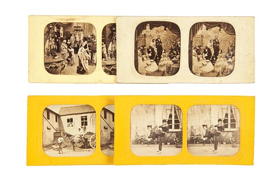 30 Tissue Stereographs of French Life