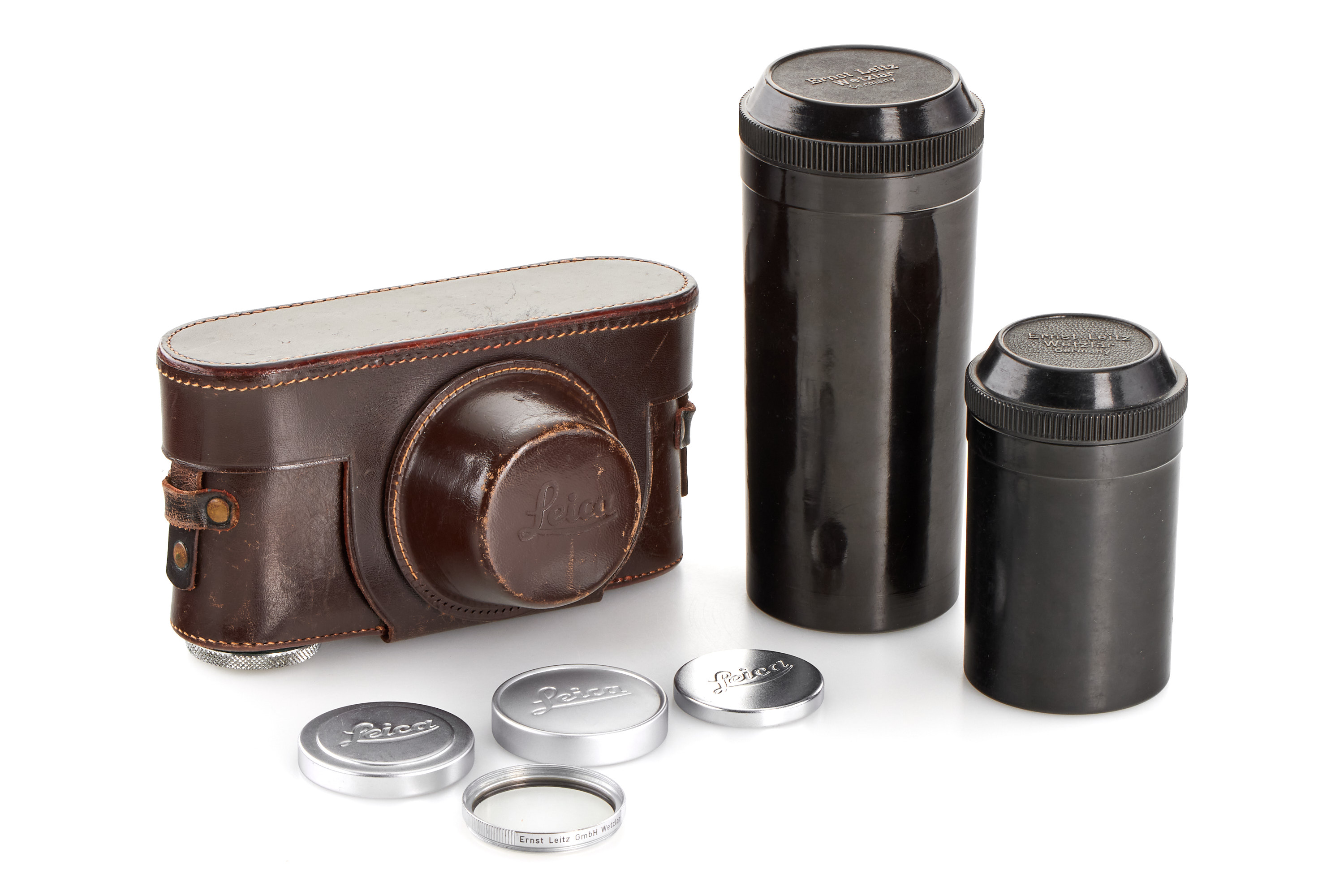Leica II Mod. D chrome with Various Lenses