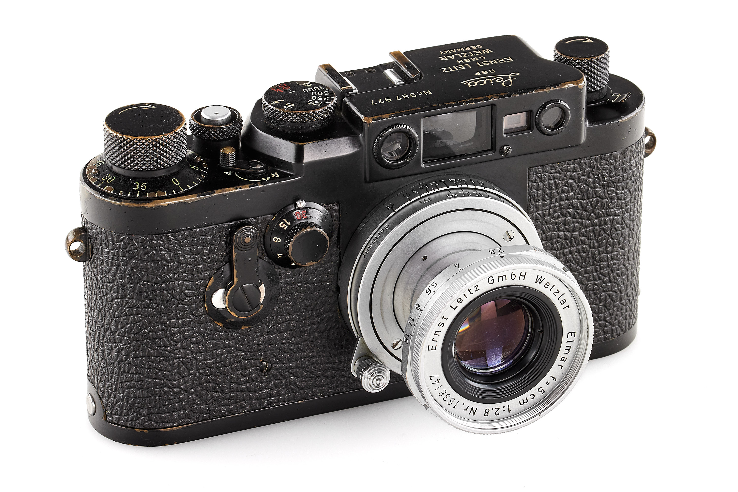 Leica IIIg Black Paint Swedish Army