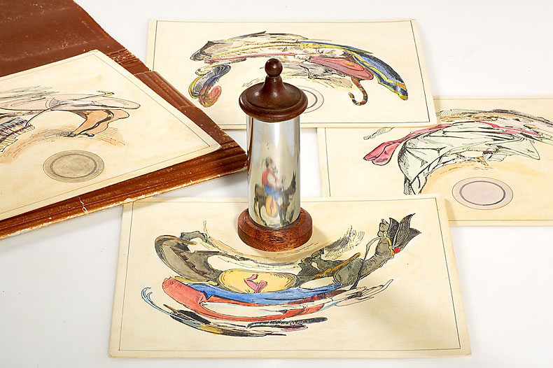 Four Anamorphic Pictures and an Anamorphoscope Four Anamorphic Pictures and an Anamorphoscope