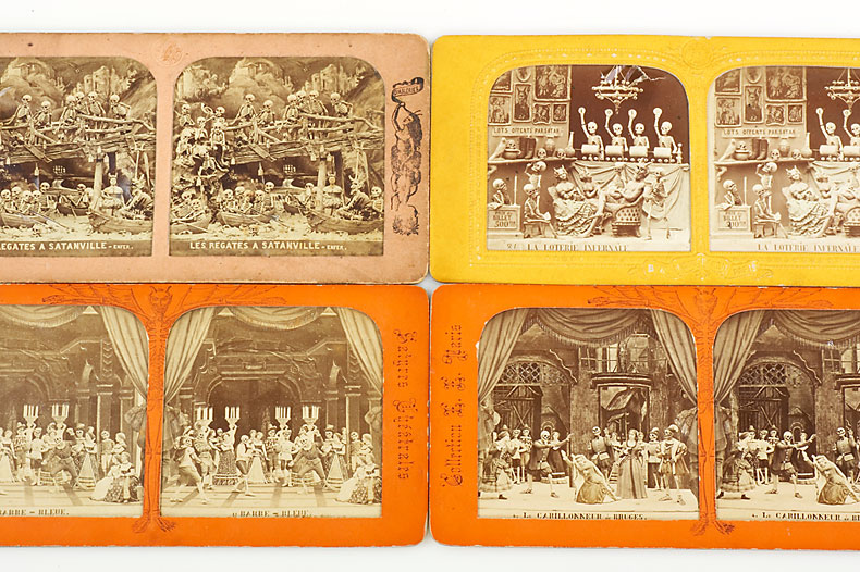 21 Tissue Stereographs 'Diableries & Faust'