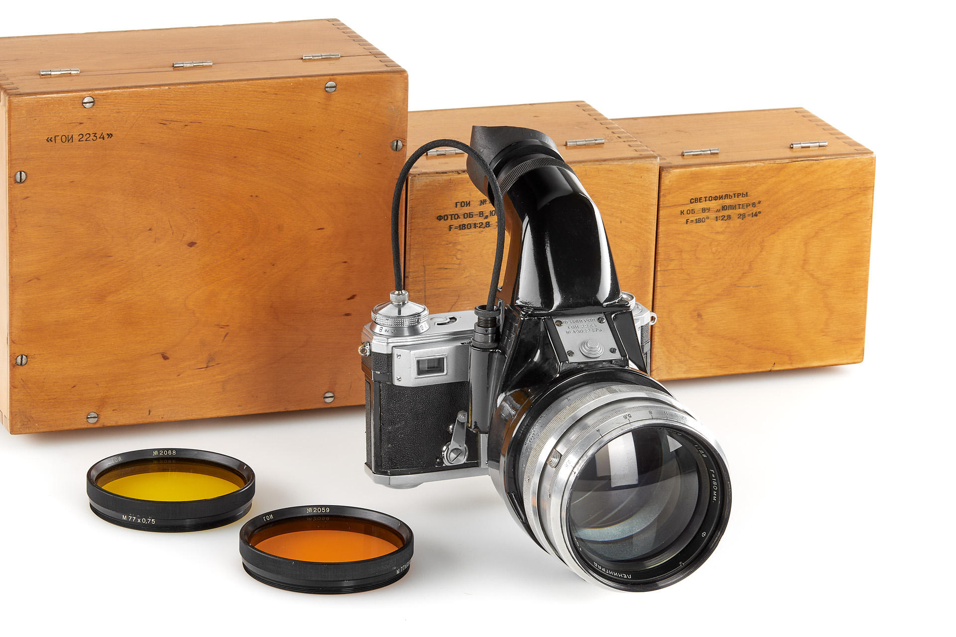 GOI Jupiter-6 2.8/180mm prototype with Reflex Housing prototype GOI Jupiter-6 2.8/180mm prototype with Reflex Housing prototype