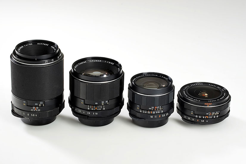 Asahi Pentax Spotmatic SP, Takumar lenses bundle, Braun