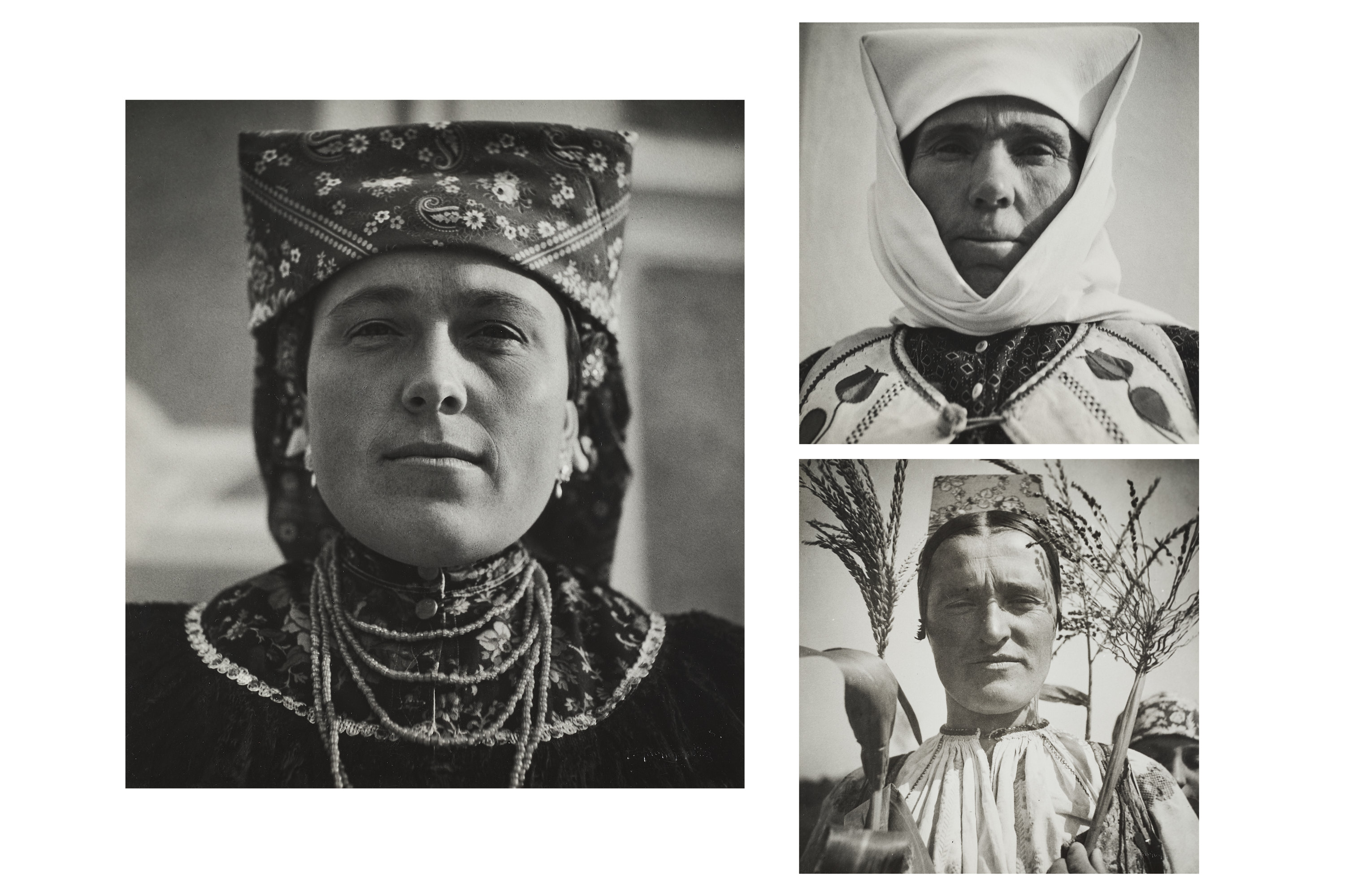 RUDOLF KOPPITZ (1884–1936) - Three photographs of farmers in Mohacs, Hungary 1927