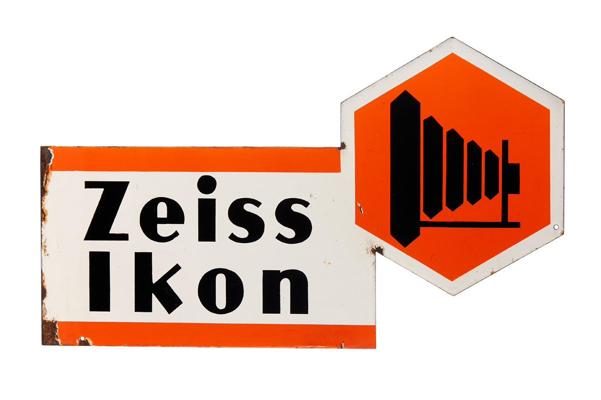 Zeiss Ikon Enamel Sign